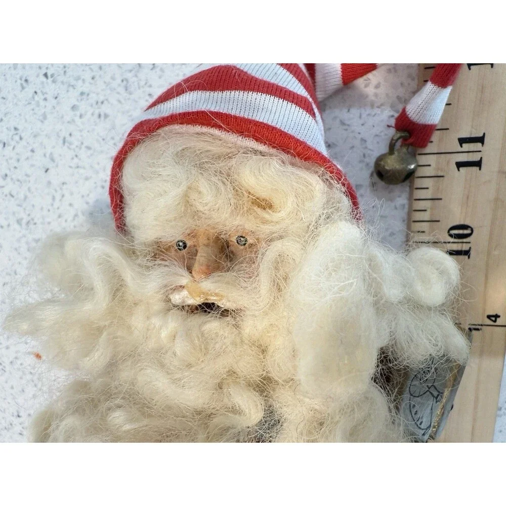 Vintage Shelf Sitter SANTA CLAUS Bendable Figure Christmas Decor 12